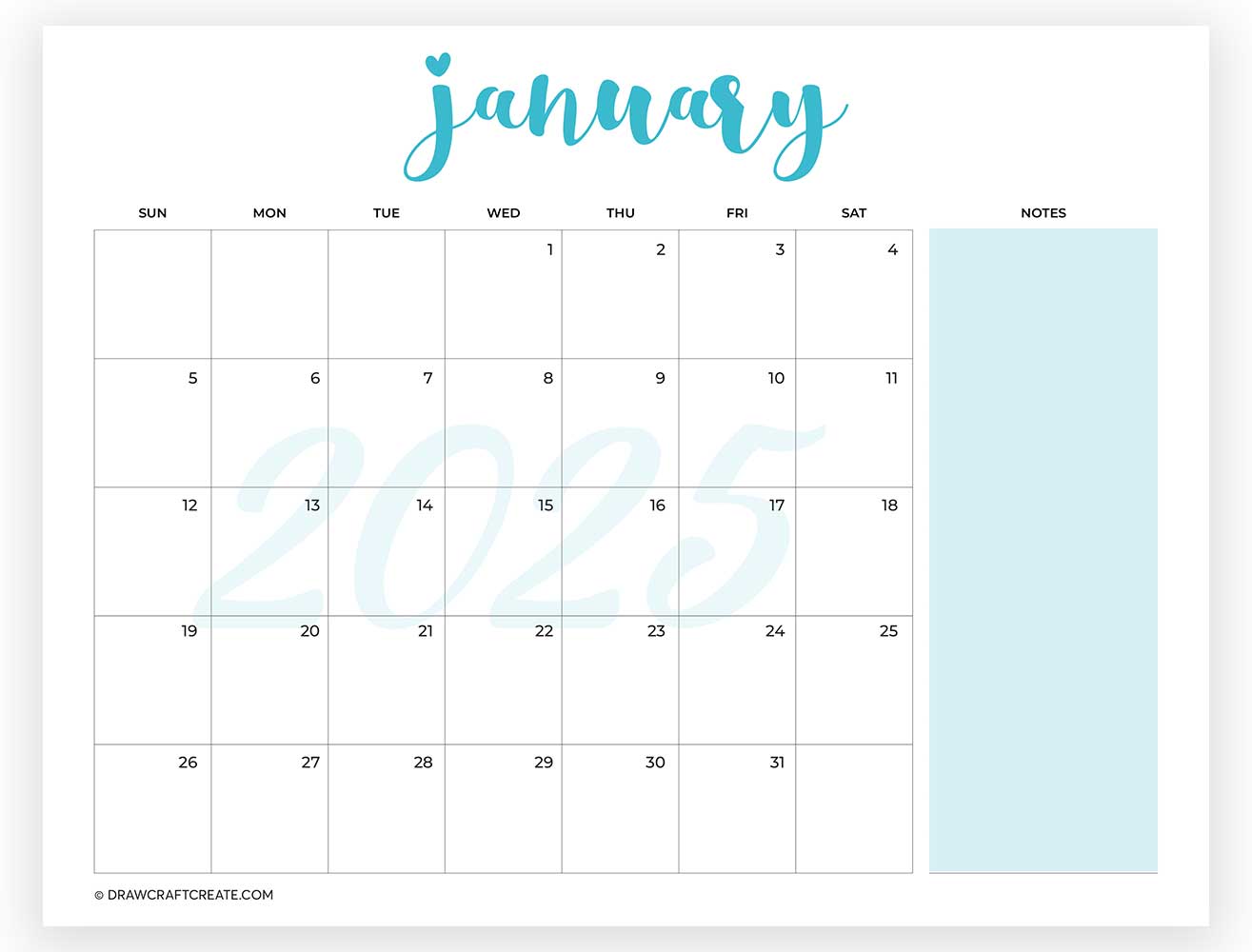 january 2025 calendar