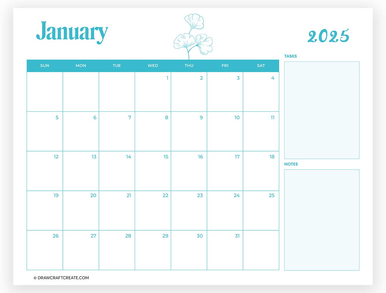 january 2025 calendar