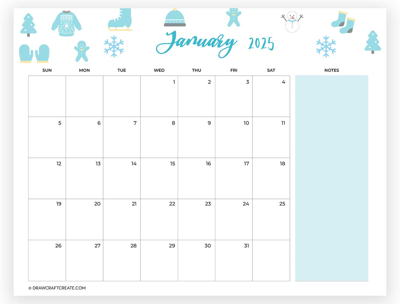 january 2025 calendar