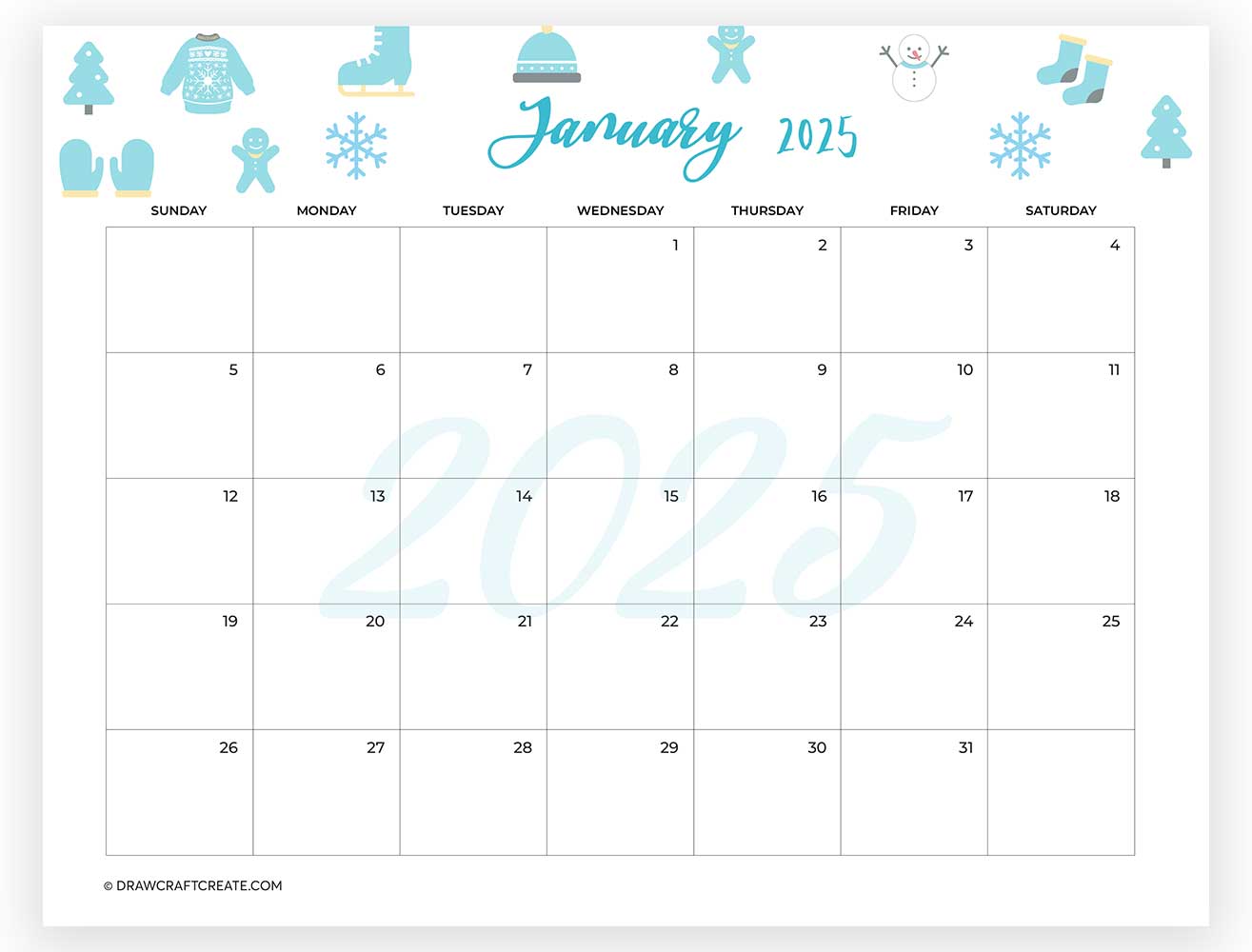 january 2025 calendar