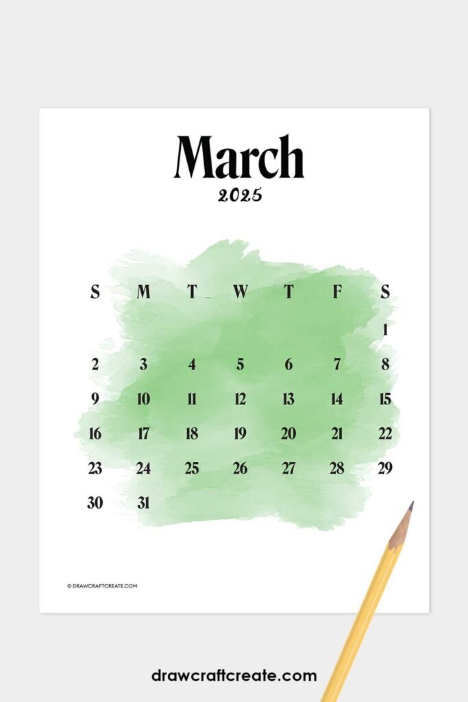 Free Printable March 2025 Calendars - Draw Craft Create