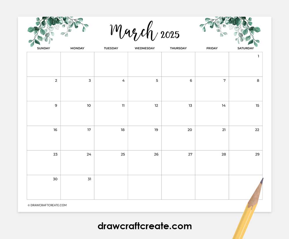 march 2025 calendar