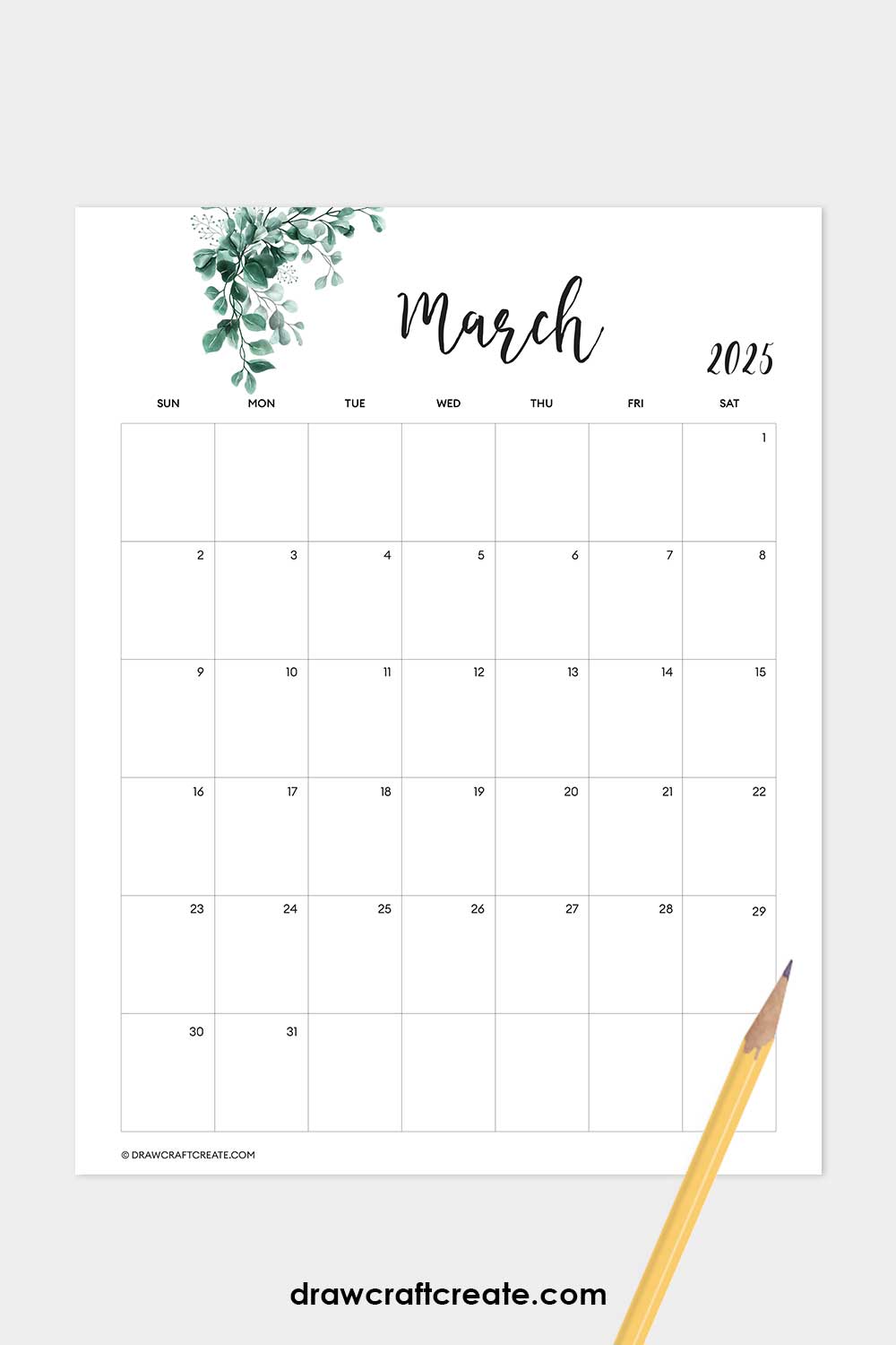 march 2025 calendar