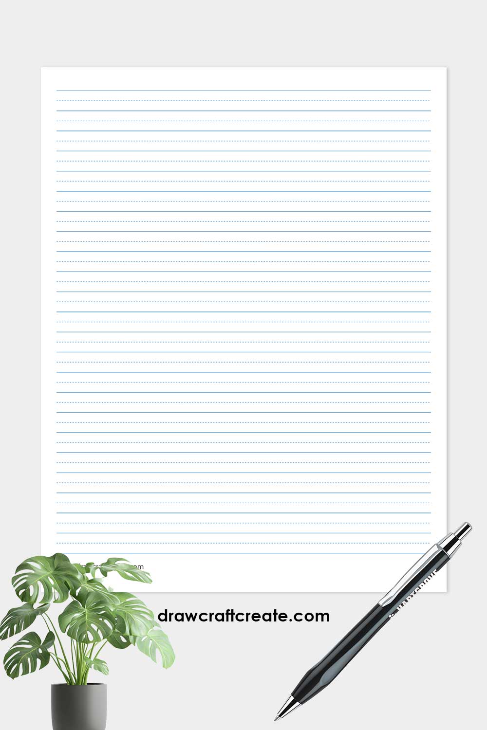 printable handwriting lined paper blue