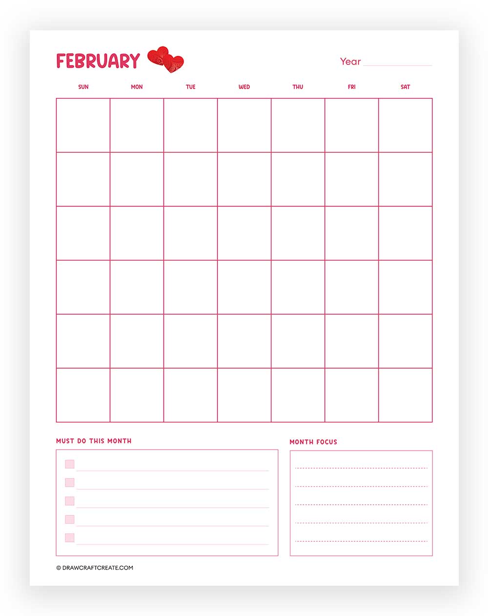 valentine daily planner