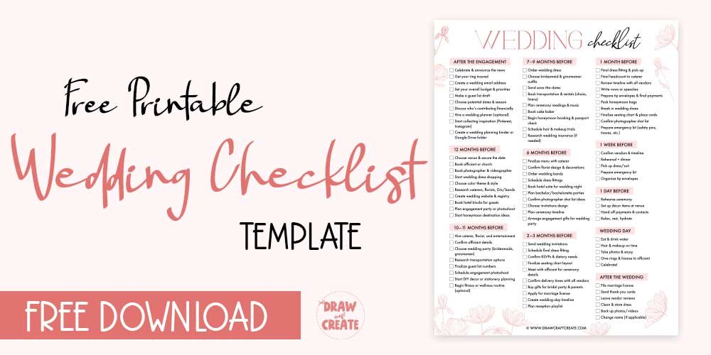 wedding checklist template