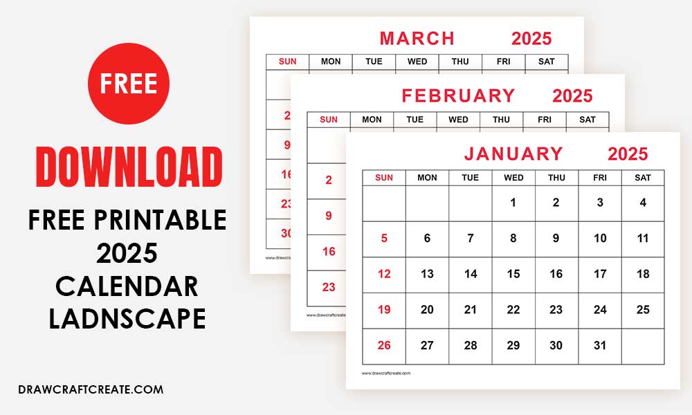 2025 vintage calendar landscape