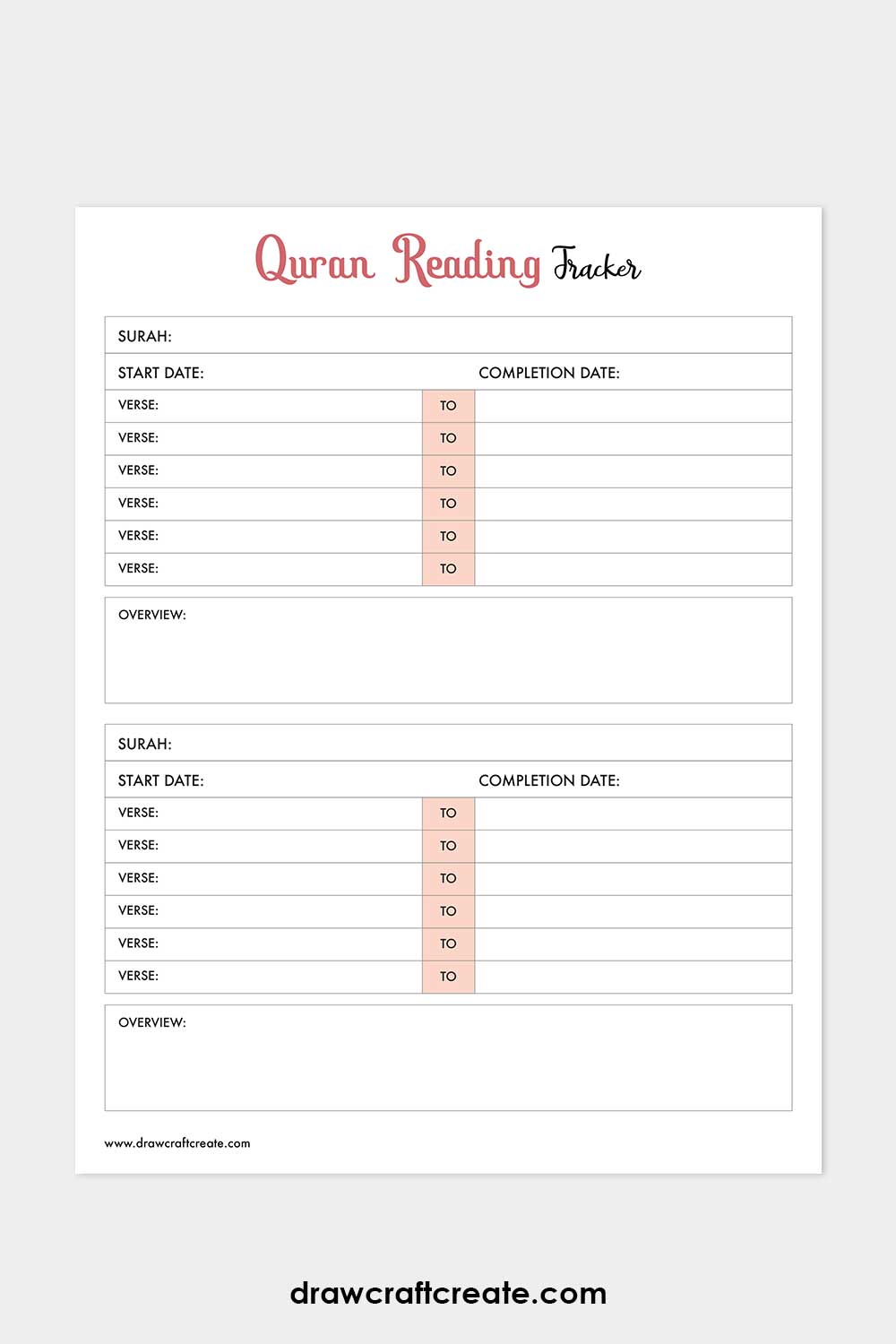 quran reading tracker