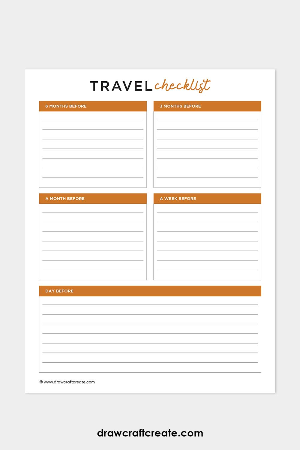 travel checklist