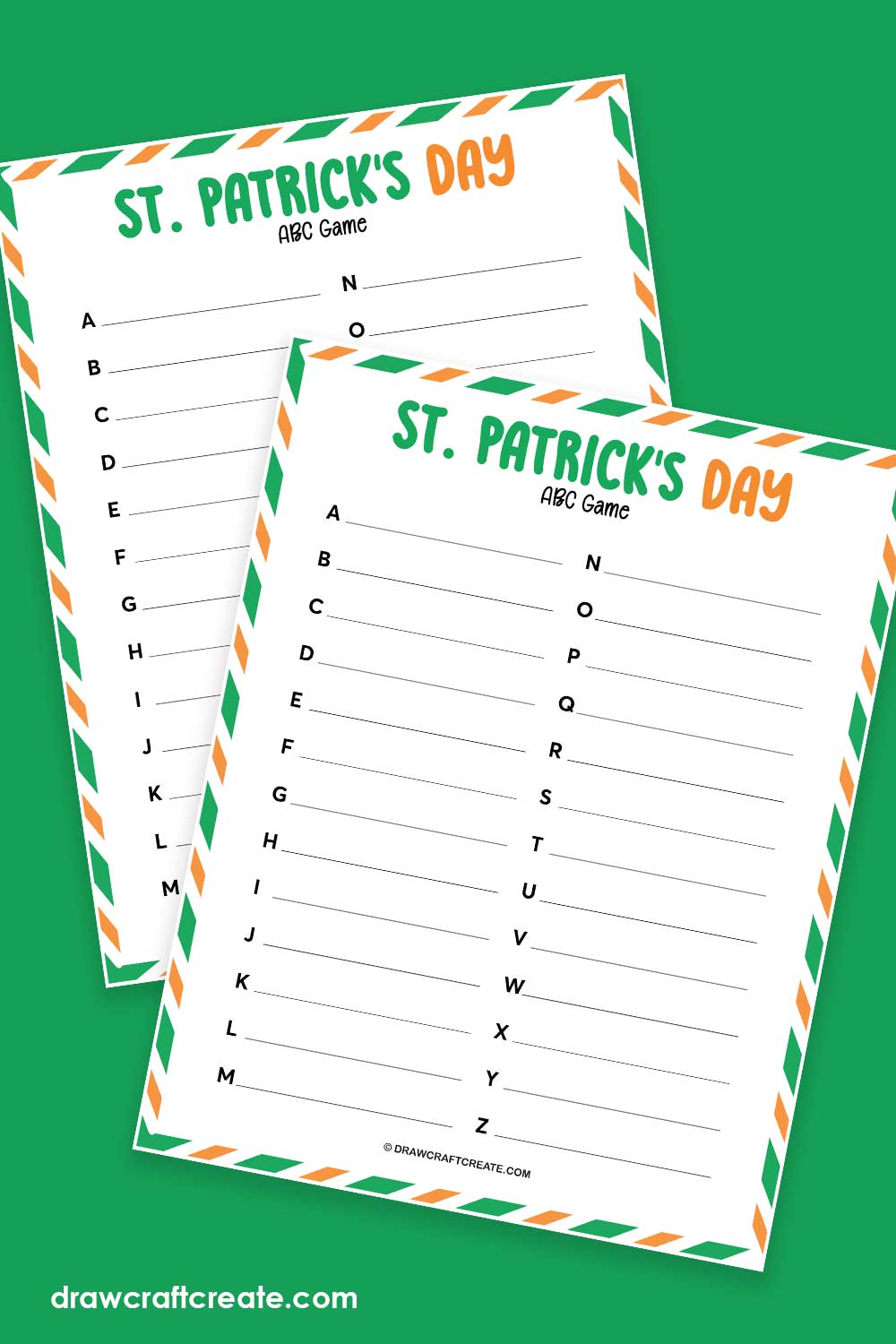 Free Printable St. Patrick's Day ABC Game