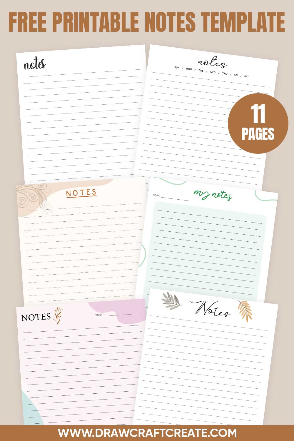 Printable Notes Template