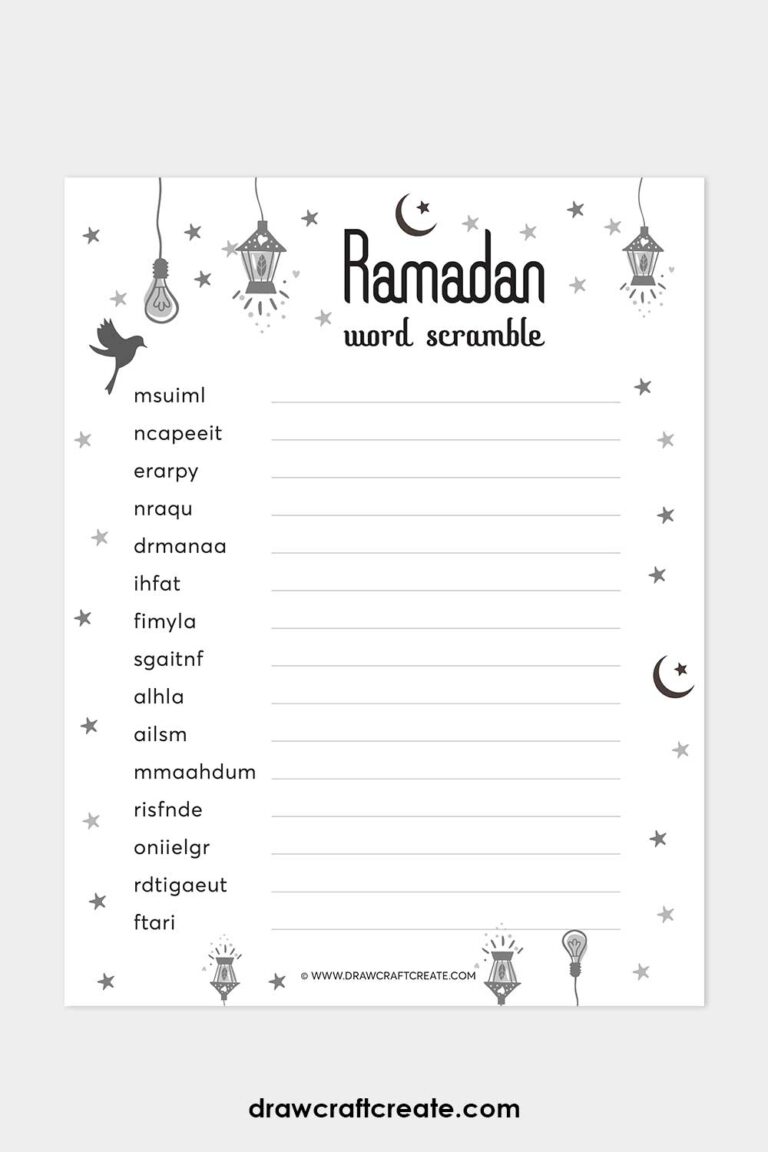 ramadan crafts printables free