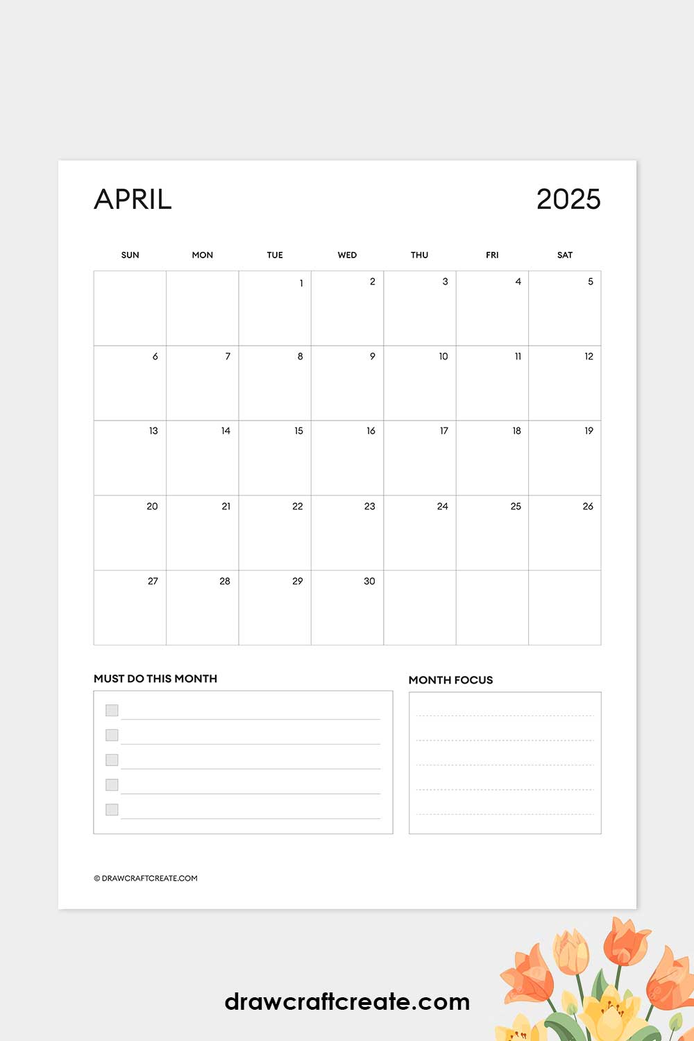 april 2025 calendar