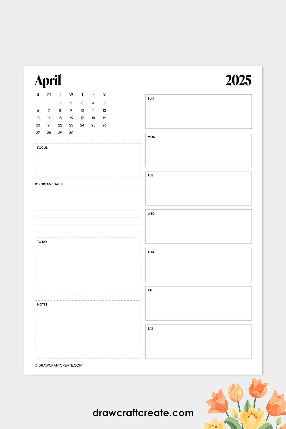 april 2025 calendar