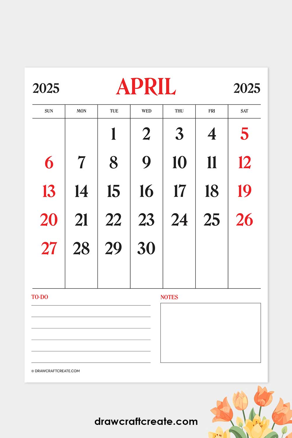 april 2025 calendar