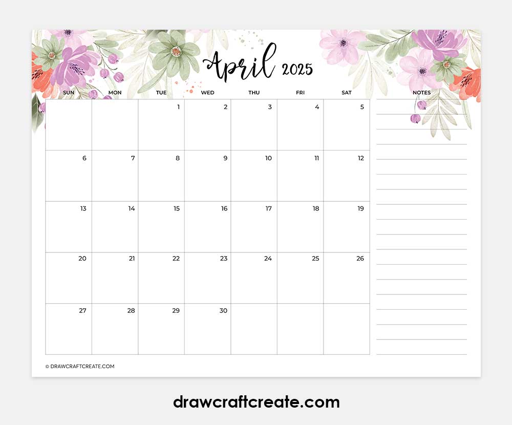 april 2025 calendar