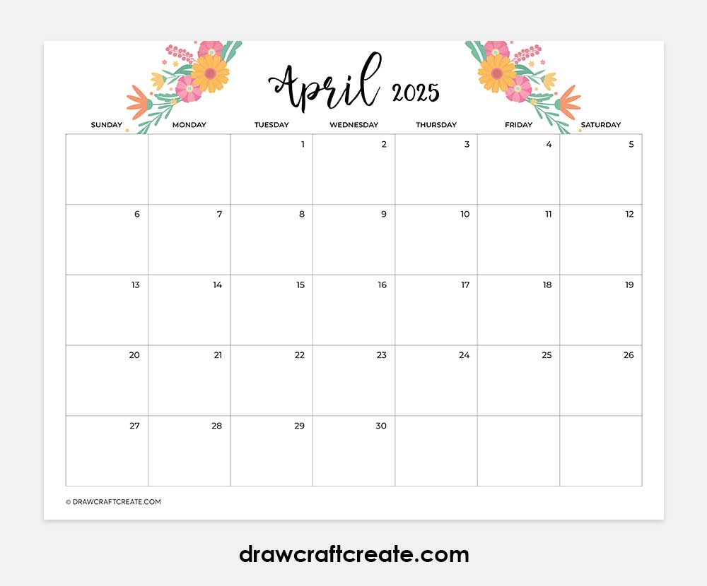 april 2025 calendar