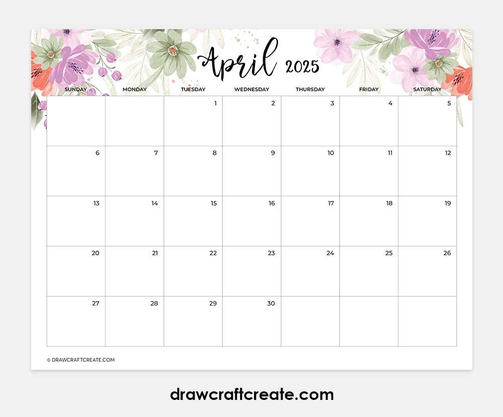 april 2025 calendar