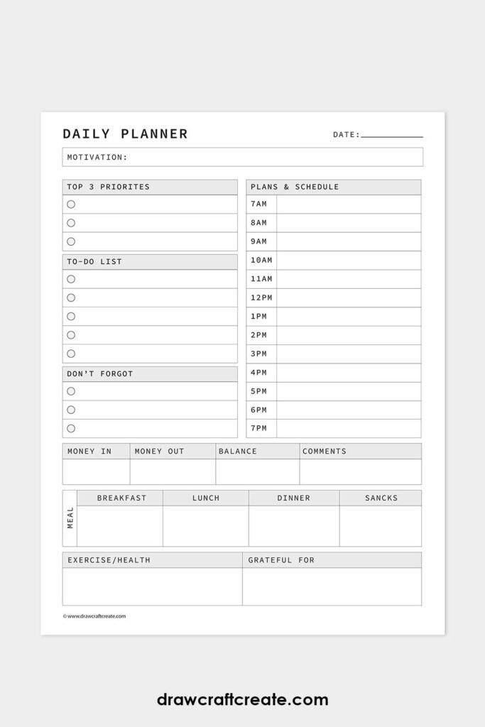 Free Daily Planner Printable Templates - Daily Planner 15 683x1024 