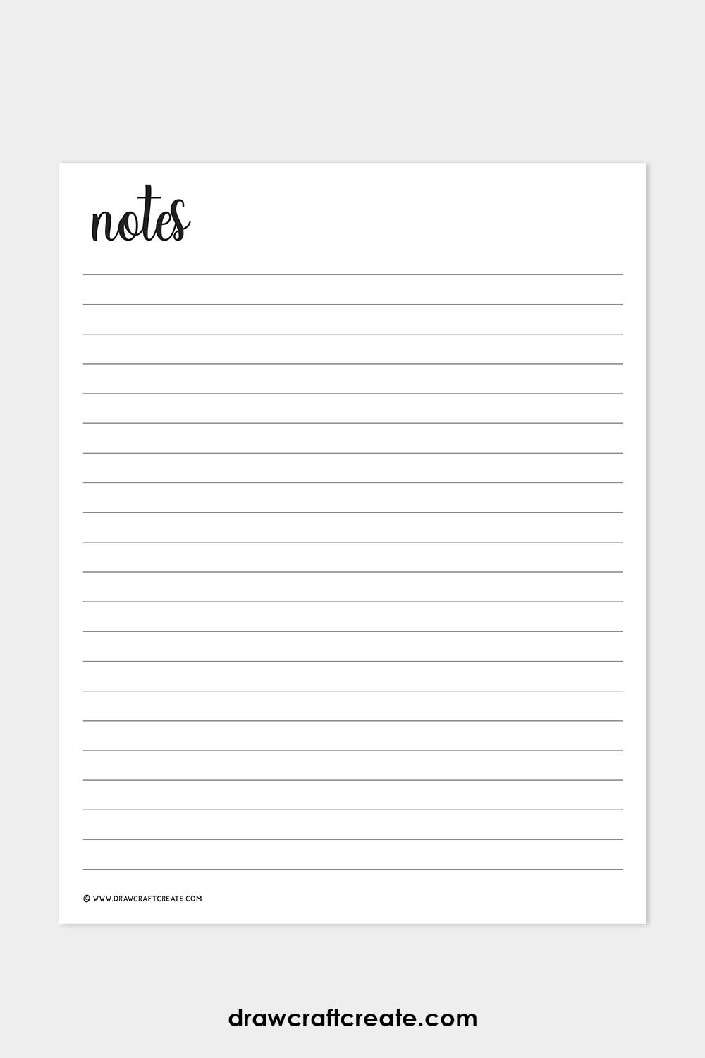 notes template