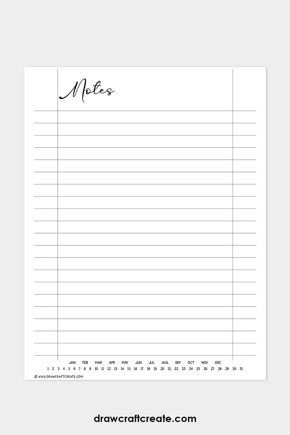 notes template