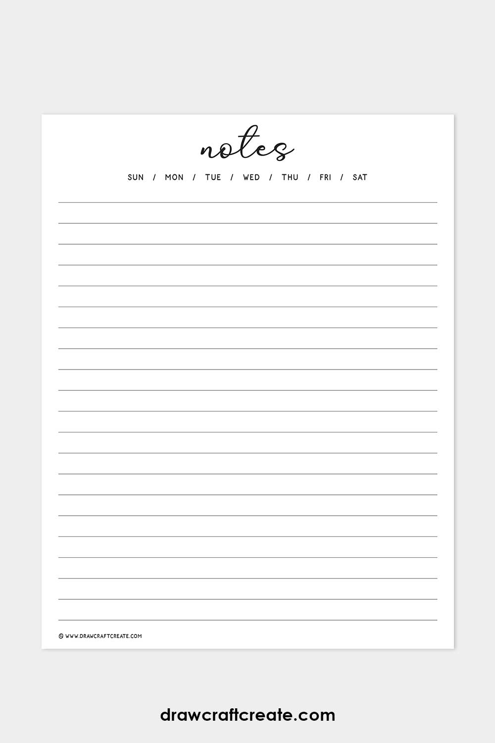 notes template