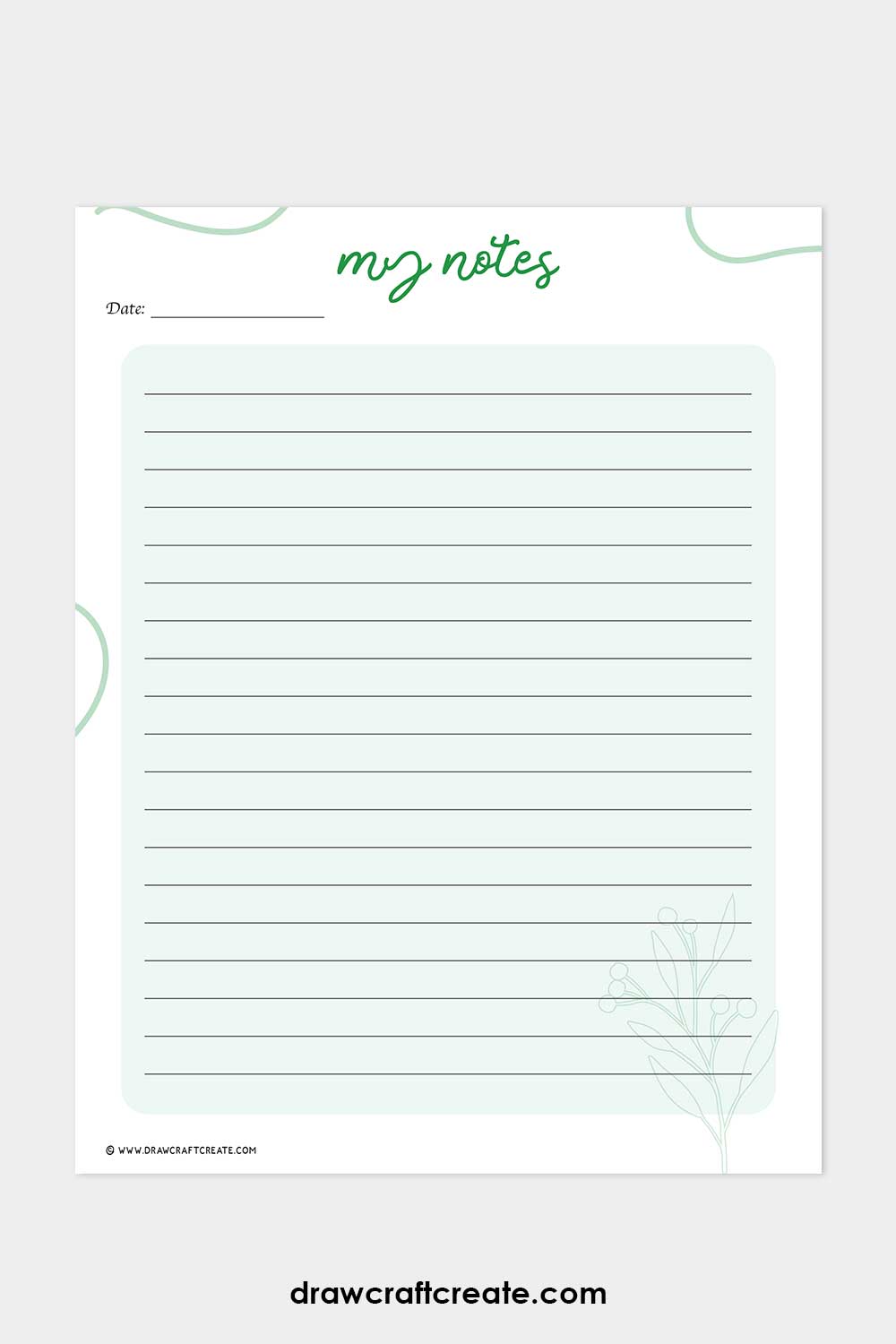 notes template