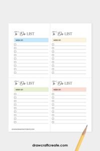 Free To Do List Template Printables (44 Design) - Draw Craft Create