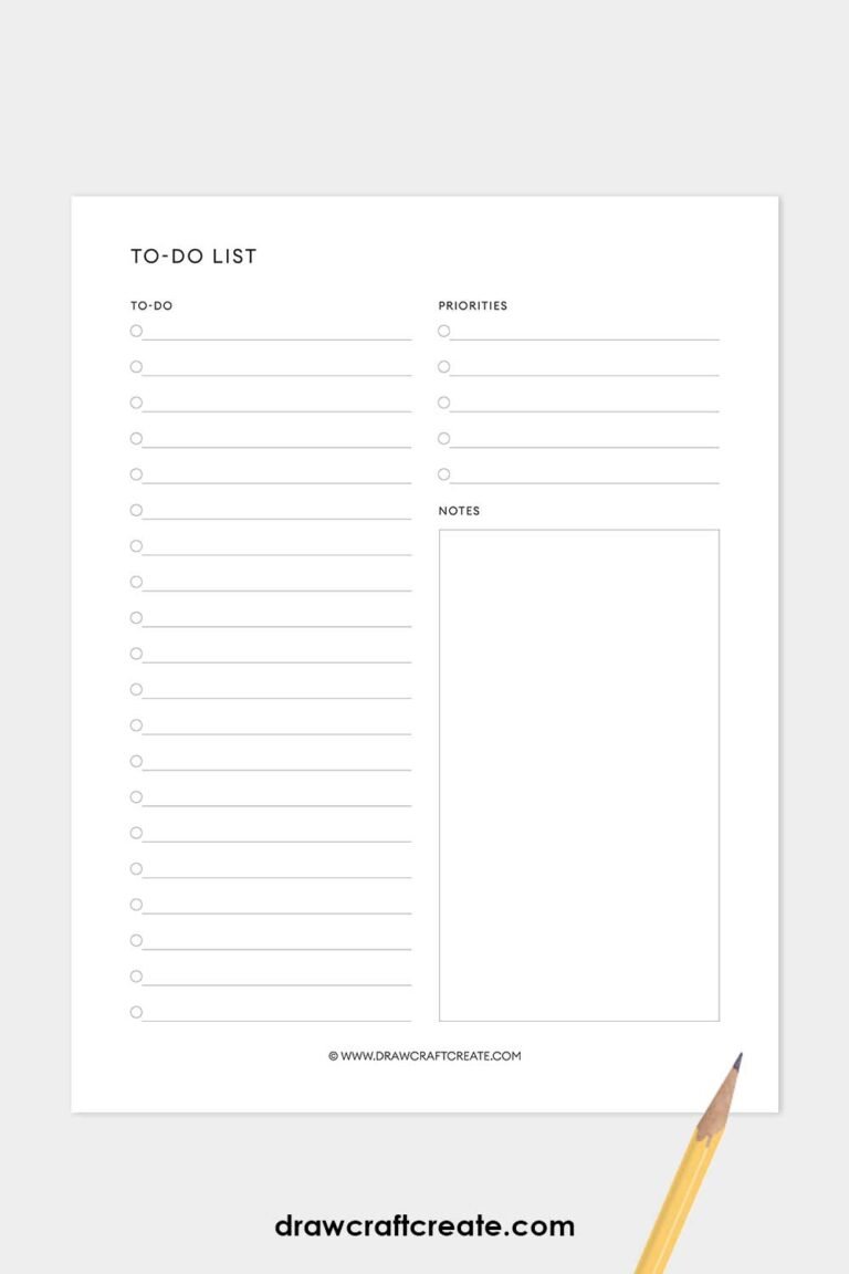 Free To Do List Template Printables (44 Design) - Draw Craft Create