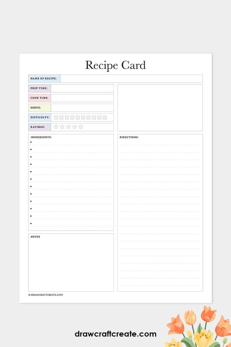 Free Printable Meal Planner Templates - Draw Craft Create