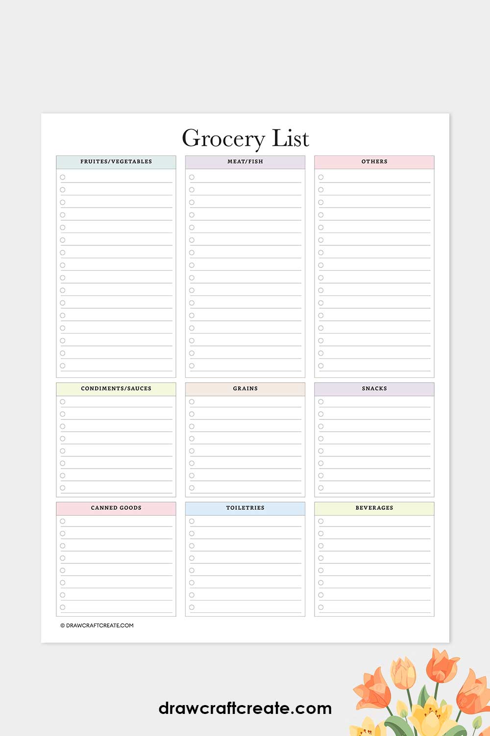 grocery list