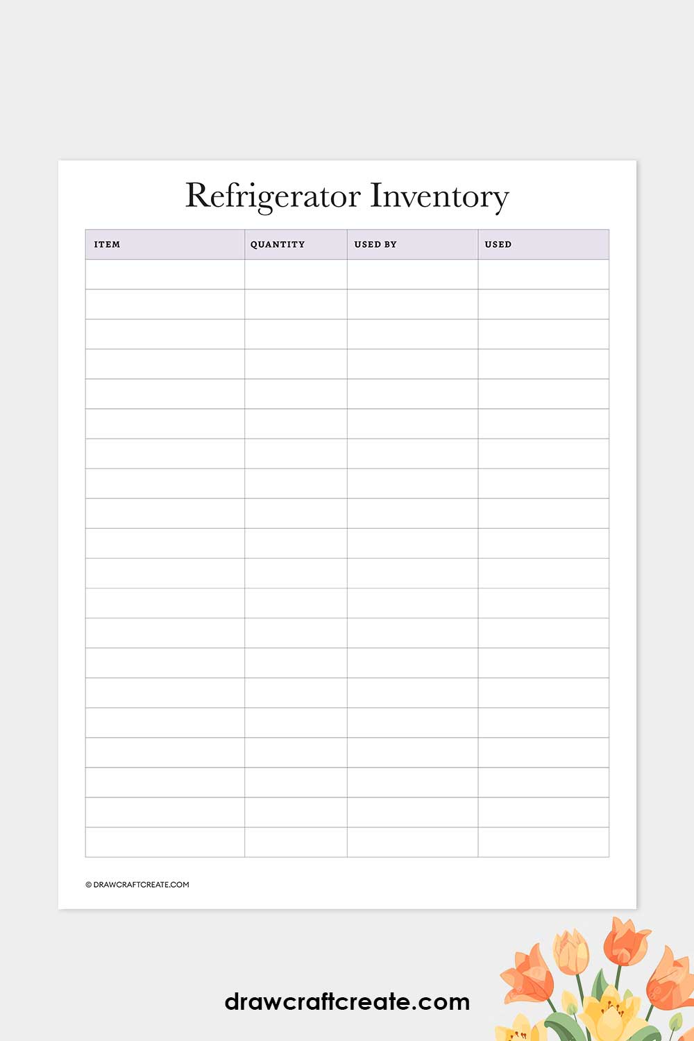 refrigerator inventory