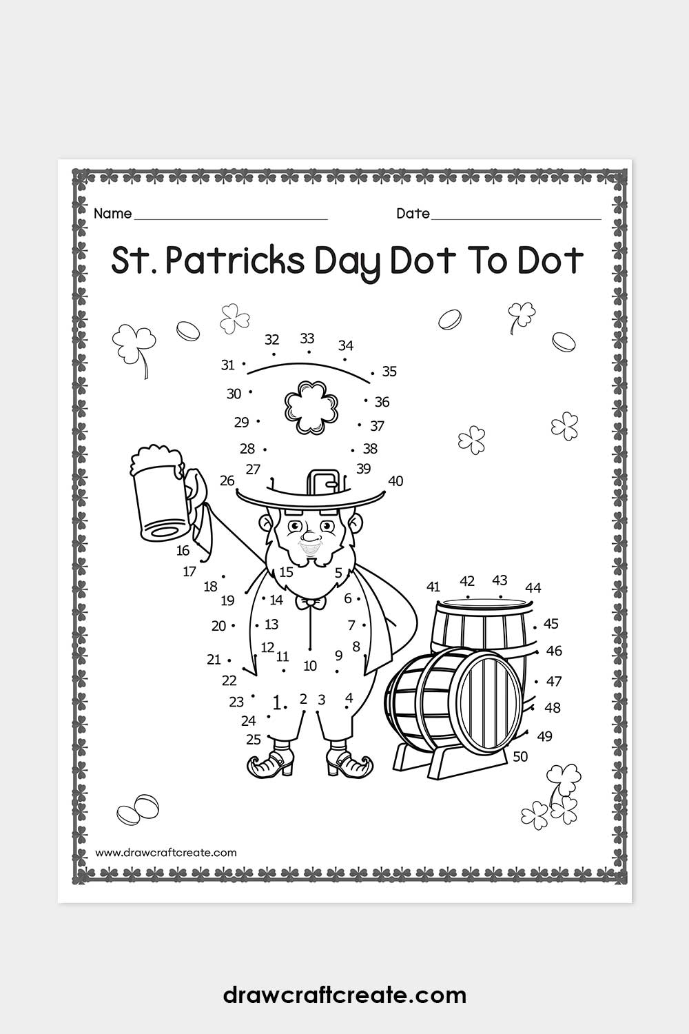 St. Patrick's Day dot to dot