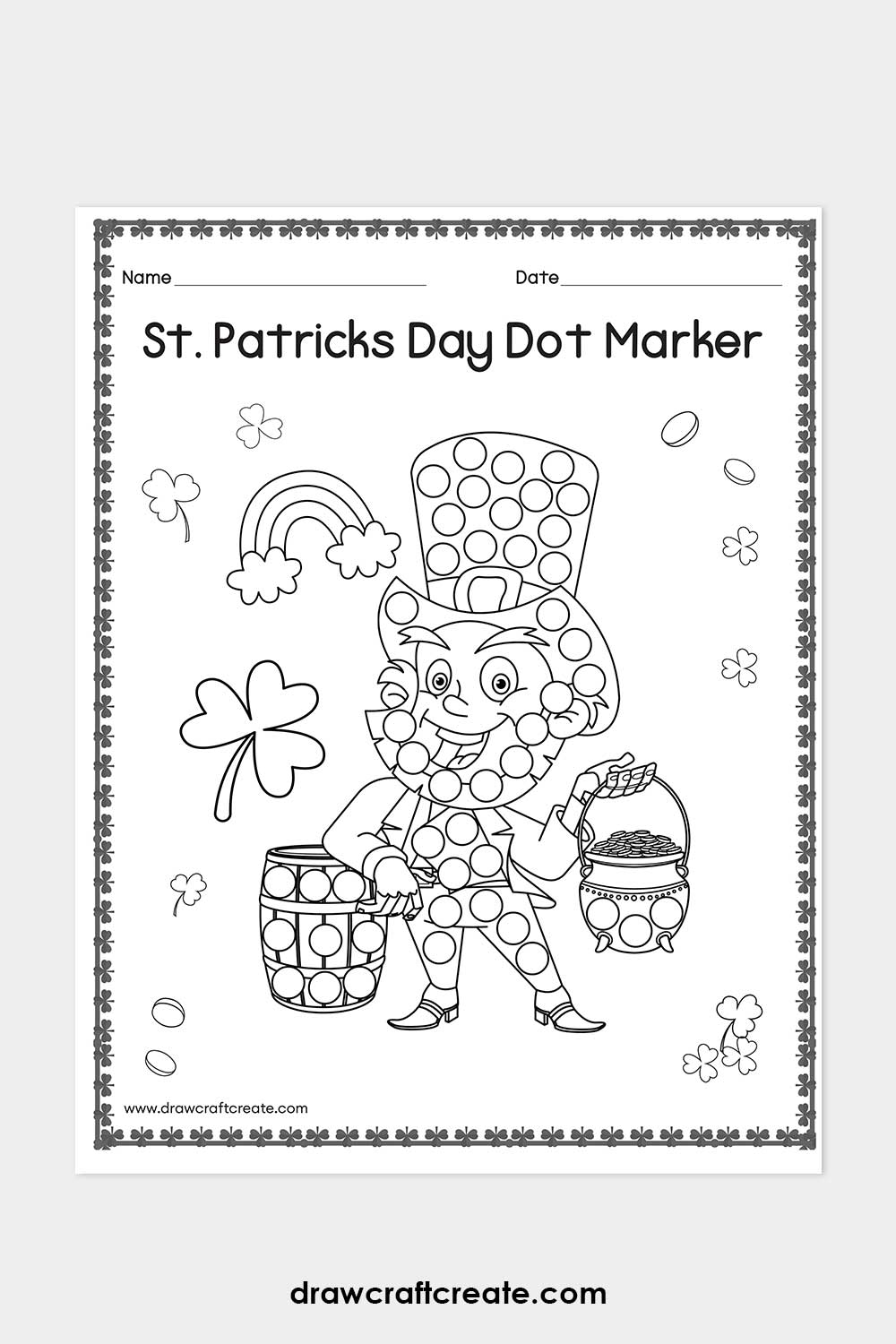 St. Patrick's Day dot marker