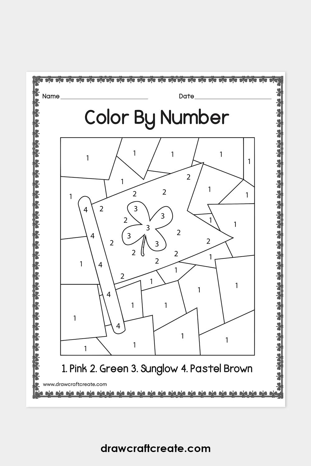 St. Patrick's Day color by number