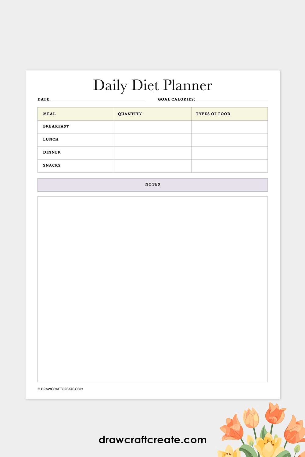 daily diet planner