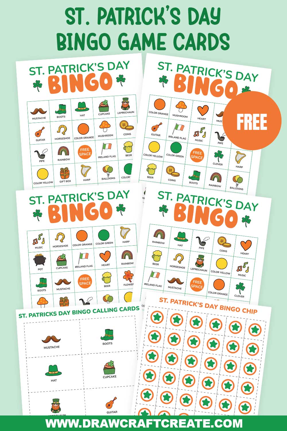 Free Printable St. Patrick's Day Bingo Cards