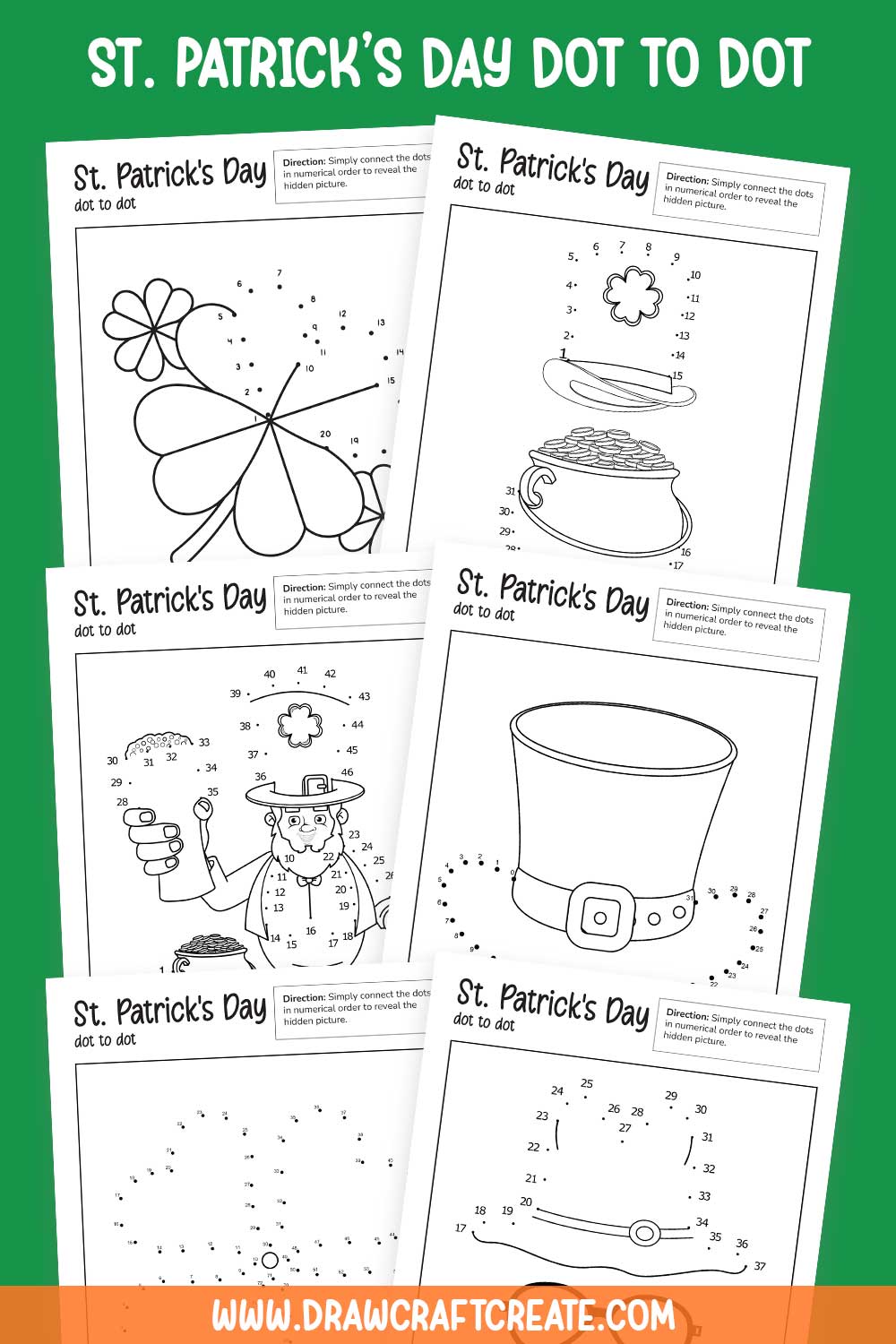 Free Printable St. Patrick's Day Dot To Dot