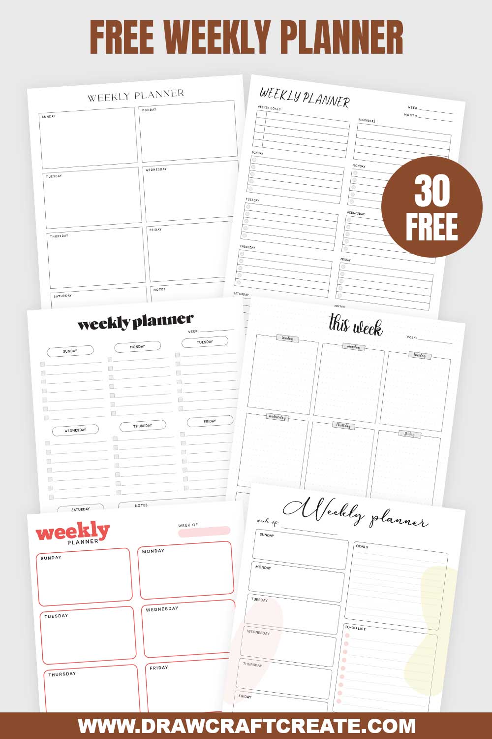 Free Weekly Planner Printables