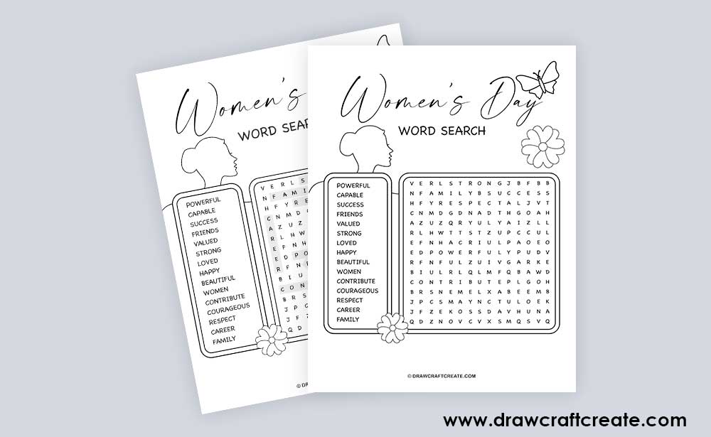 International Women's Day Word Search answer