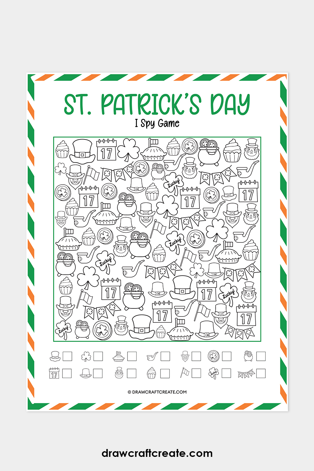 Printable St. Patrick's Day I Spy