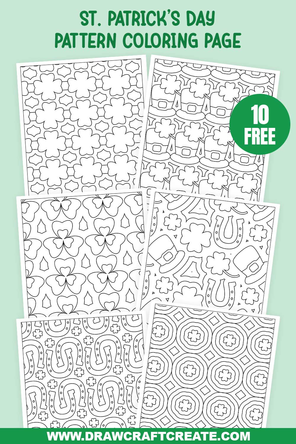 St. Patrick's Day Pattern Coloring Pages