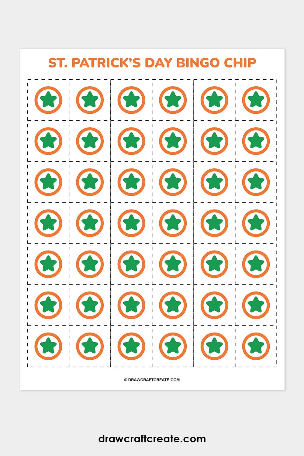 printable st patricks day bingo chips