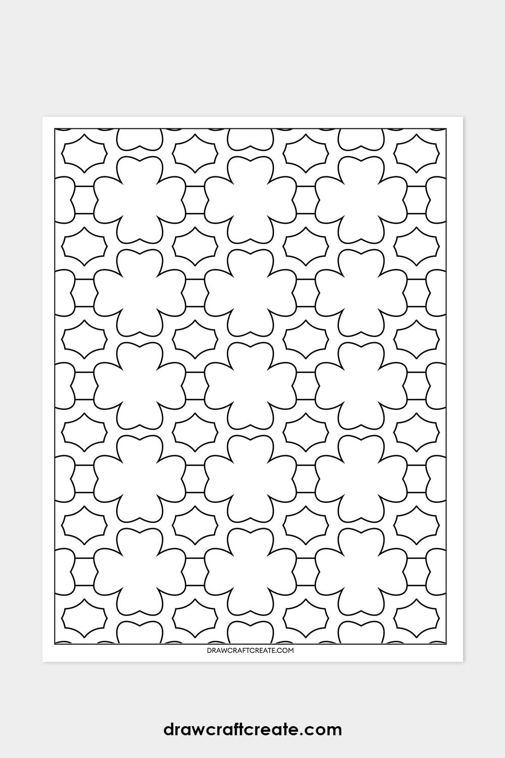 printable st patricks day pattern coloring page