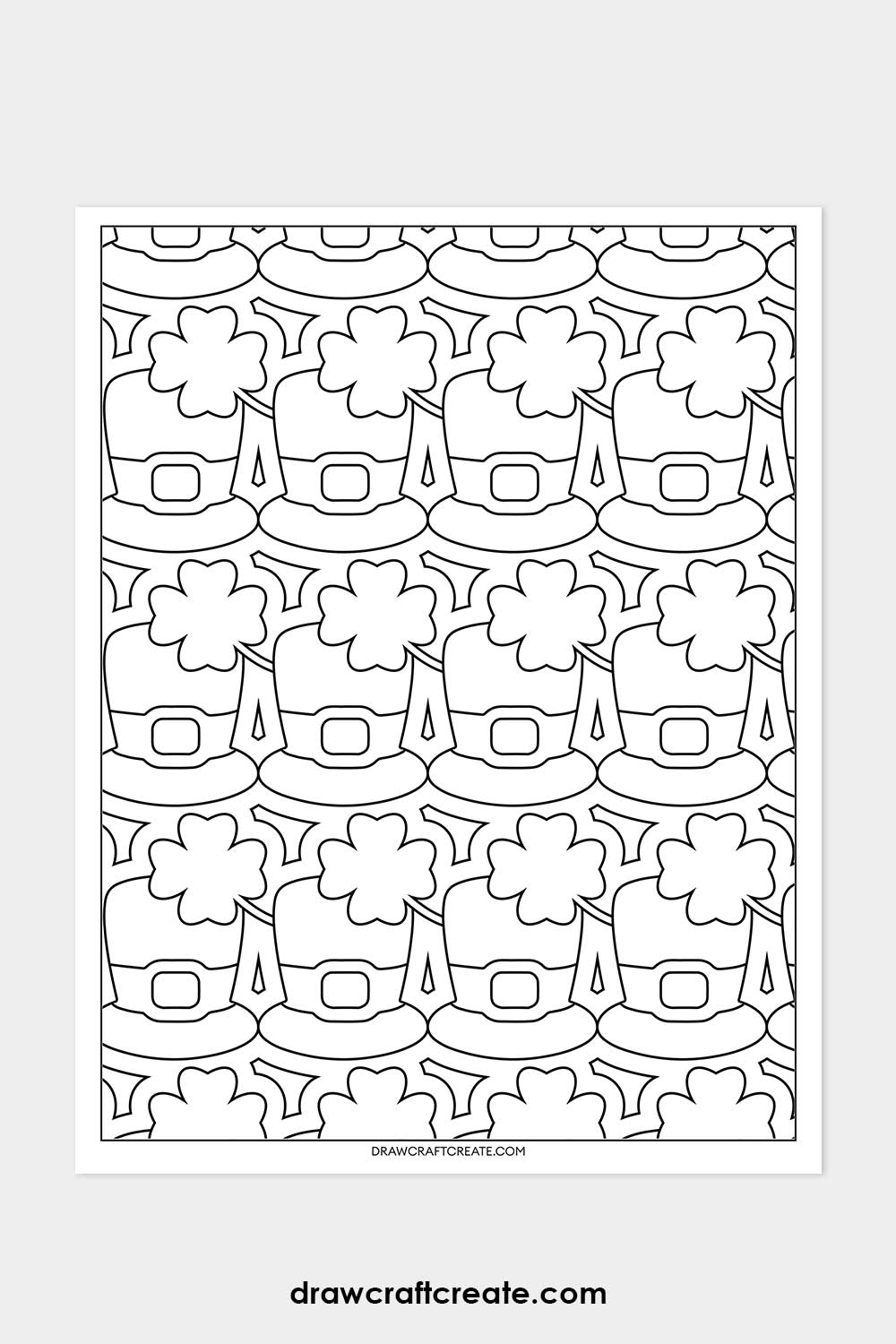 printable st patricks day pattern coloring page