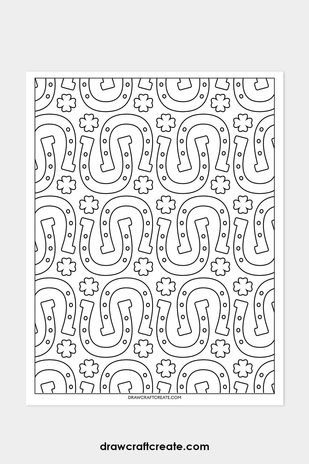 printable st patricks day pattern coloring page