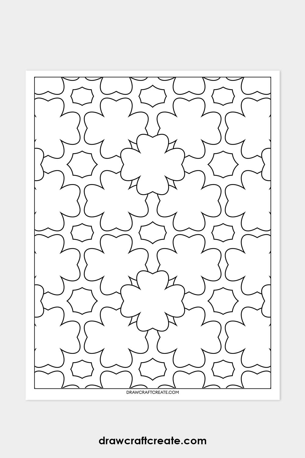 printable st patricks day pattern coloring page