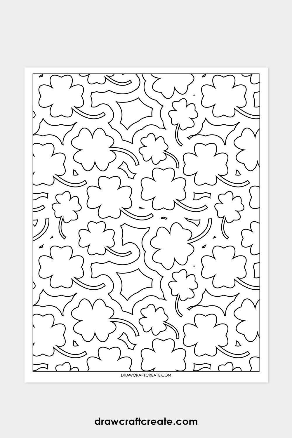 printable st patricks day pattern coloring page