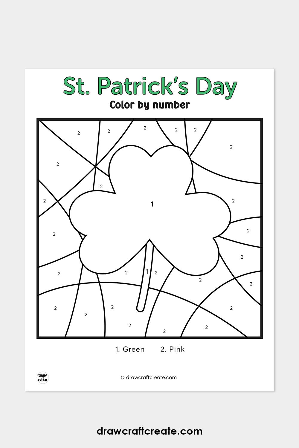 st patricks day color by numbers