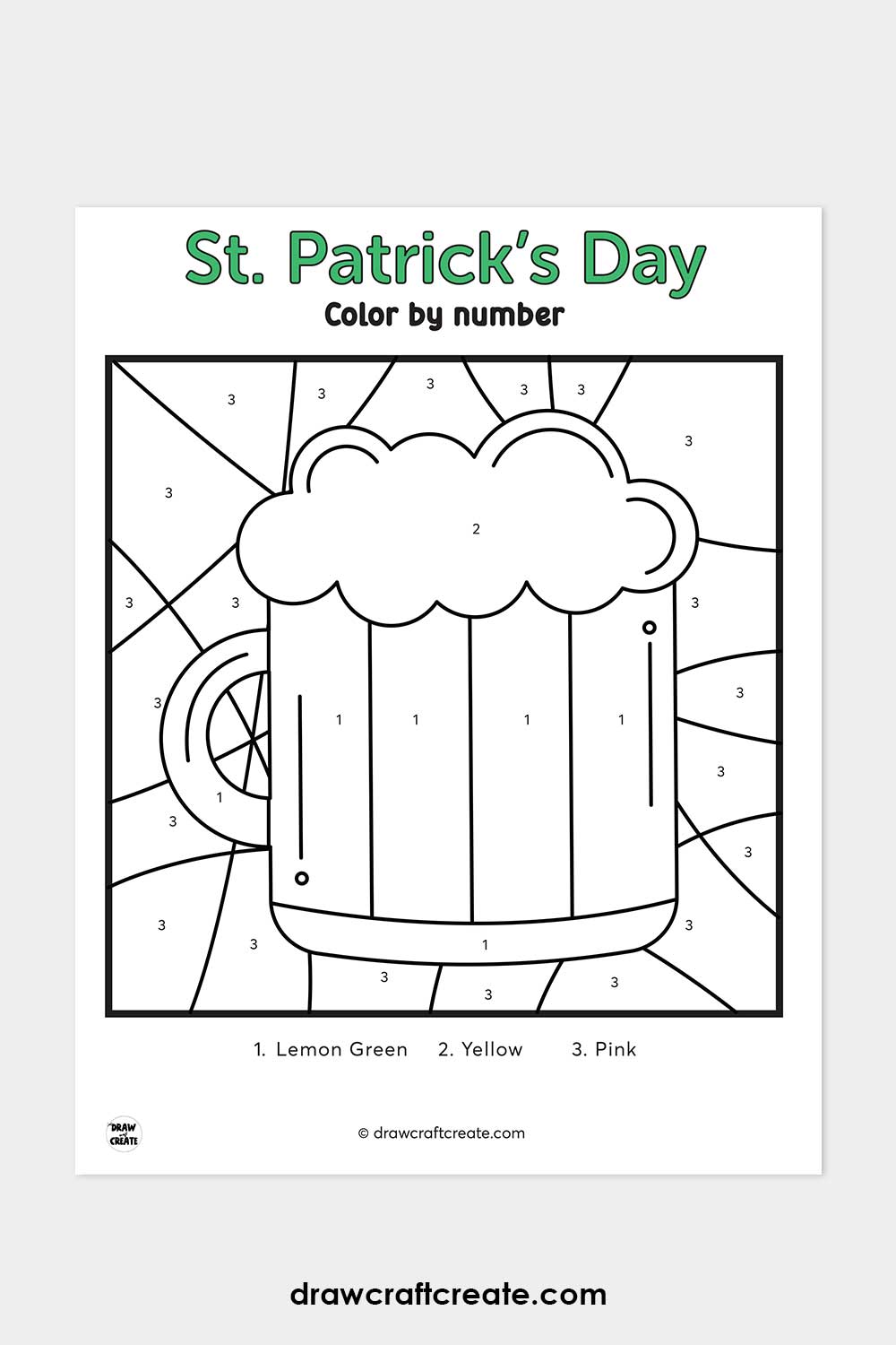 st patricks day color by numbers